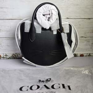 NEW Coach Halloween Black Cat Crossbody Bag Purse NWT CW615 Multi Last One!
